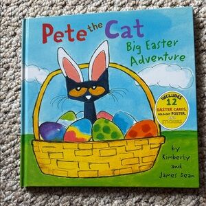 Harper Pete the Cat Easter Back Cover - Yellow, Black, White